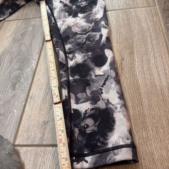 Lululemon Wunder Under Obscured Black Dusty Mauve Crop Leggings Size 4 - Picture 9 of 13